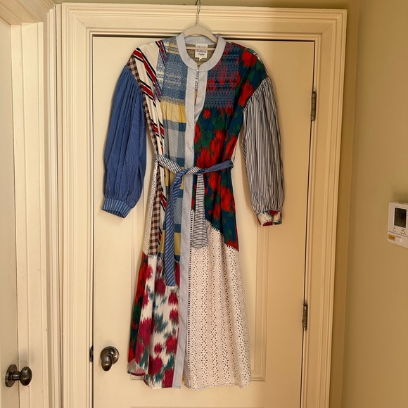 Hope For Flowers by Tracy Reese Patchwork Shirt Dress NWT - Picture 5 of 11